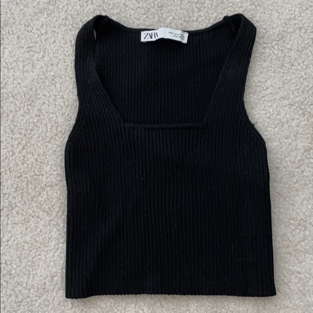 Zara Ribbed Crop Top